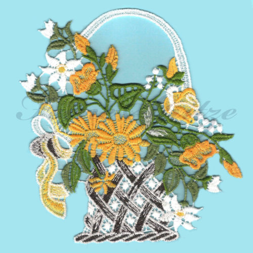 Fensterbild Blumenkorb