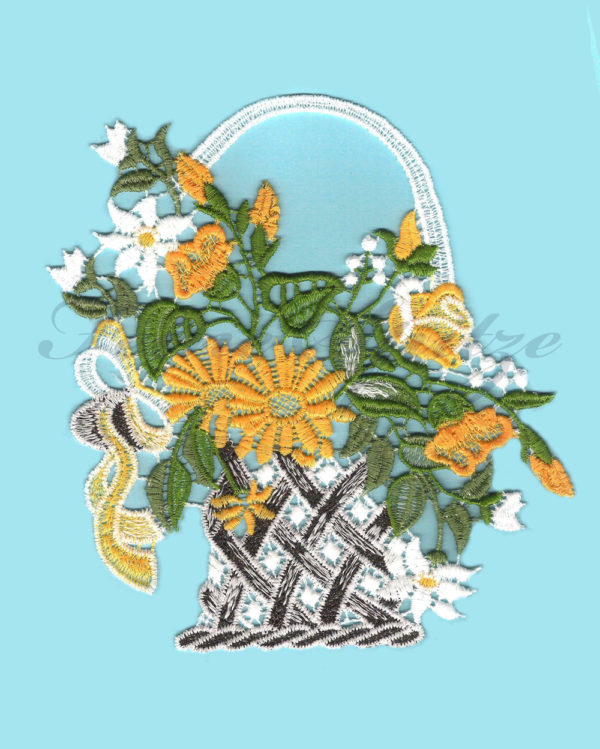 Fensterbild Blumenkorb
