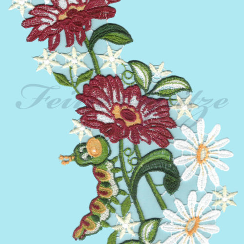 Fensterbild Raupe auf Blume