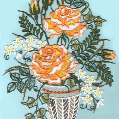 Fensterbild Rosenkorb