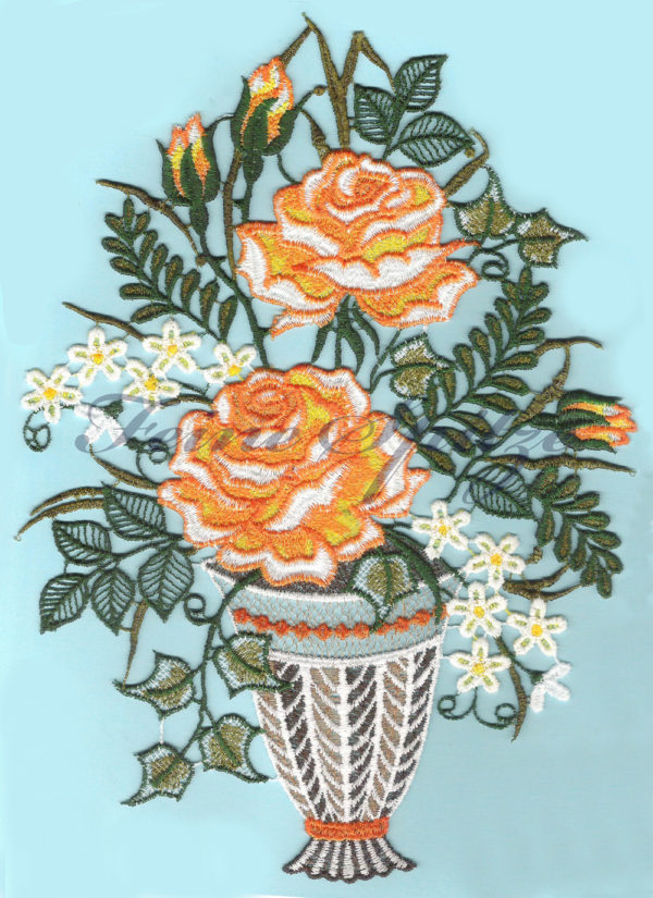 Fensterbild Rosenkorb
