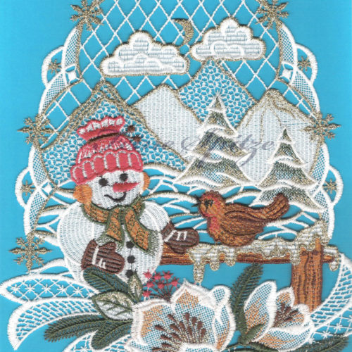 Fensterbild Schneemann