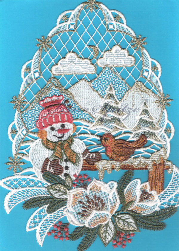 Fensterbild Schneemann