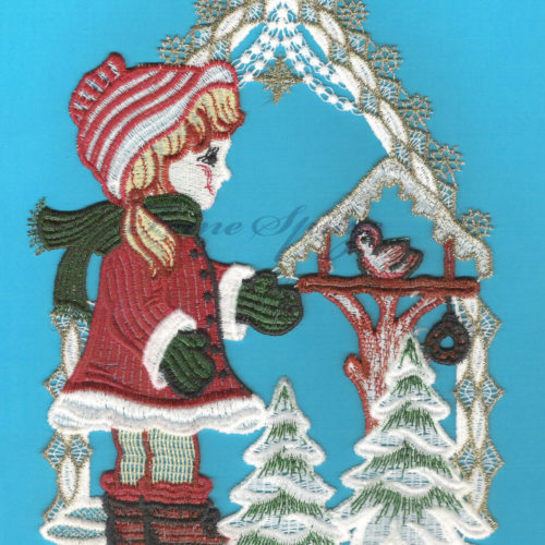 Fensterbild Wintermädchen