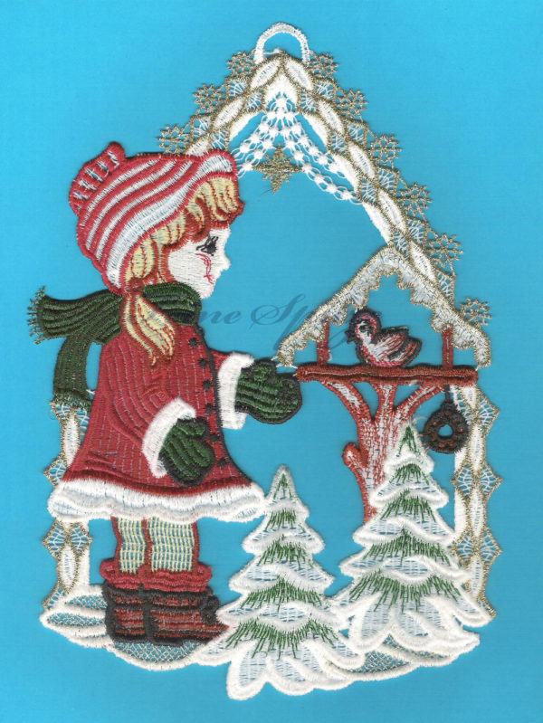Fensterbild Wintermädchen