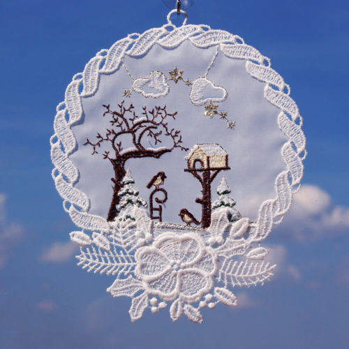 Fensterbild Vogelhaus