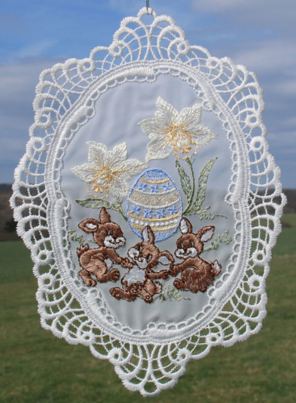 Fensterbild mit Hasen